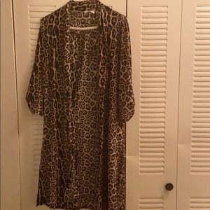 Sheer leopard print cover up
